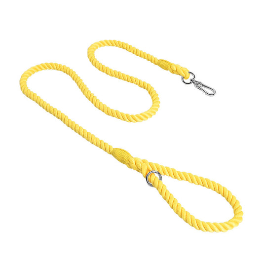 Yellow Cotton Rope Dog Leash