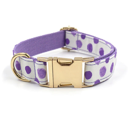 Purple Polka Dot Dog Collar
