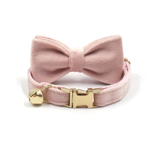 Light Pink Velvet Cat Collar
