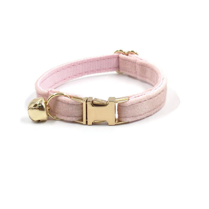 Light Pink Velvet Cat Collar