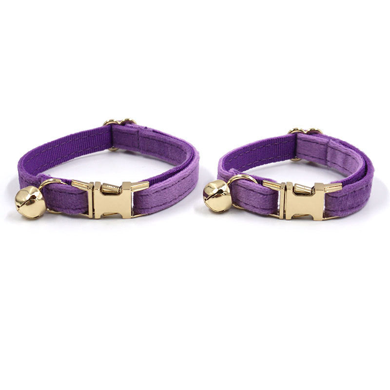 Purple Velvet Cat Collar