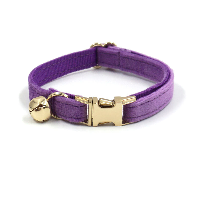 Purple Velvet Cat Collar