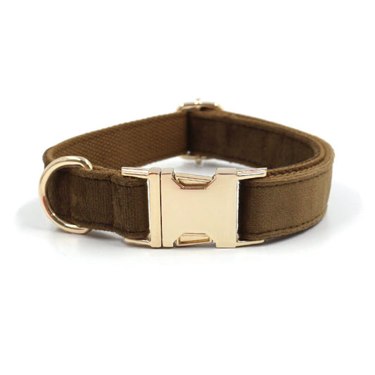 Velvet Dog Collar Brown