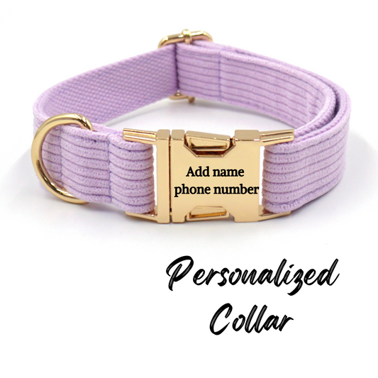 Corduroy Dog Collar Violet