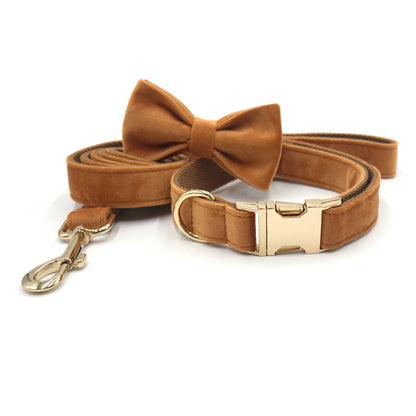 Velvet Dog Collar Chocolate