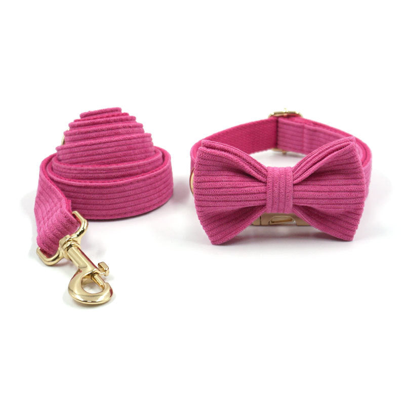 Velvet Dog Collar Hot Pink