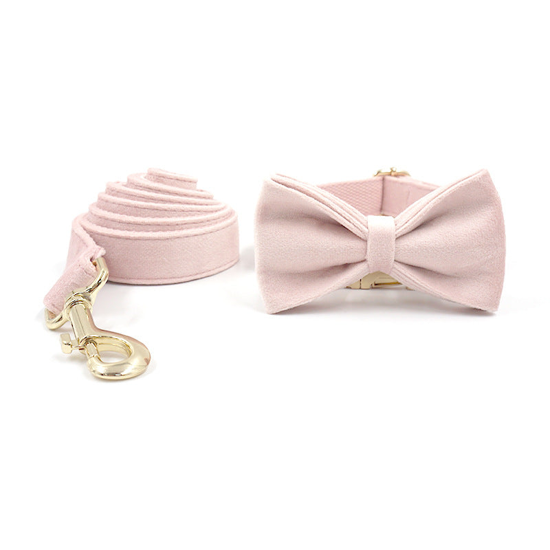 Velvet Dog Collar Light Pink