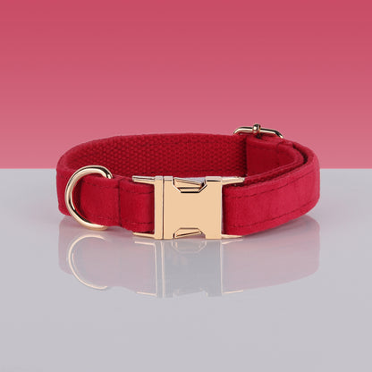 Velvet Dog Collar Royal Red