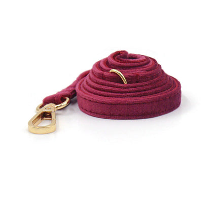 Velvet Dog Collar Wine Red