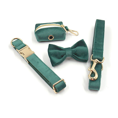 Velvet Dog Collar Teal