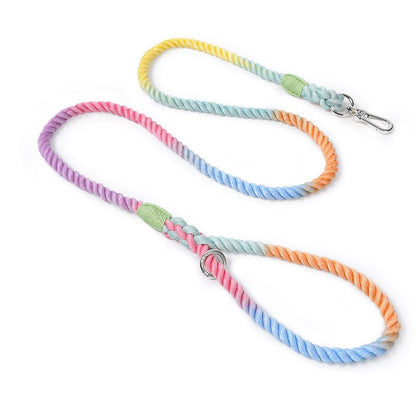 Macaron Cotton Rope Dog Leash