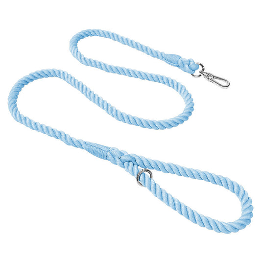 Sky Blue Cotton Rope Dog Leash