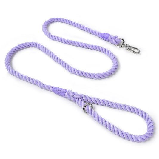 Purple Cotton Rope Dog Leash