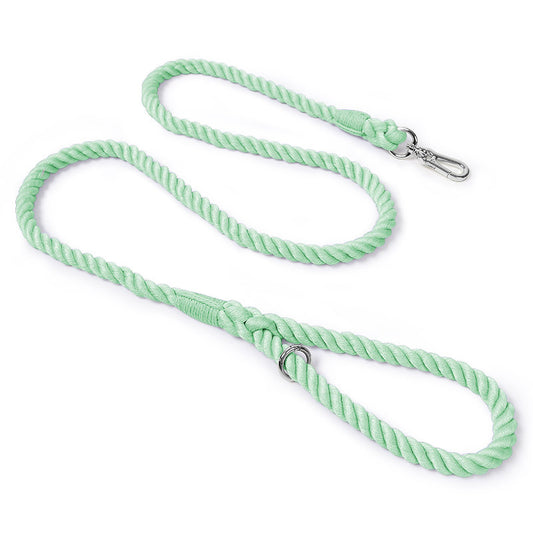 Mint Green Cotton Rope Dog Leash
