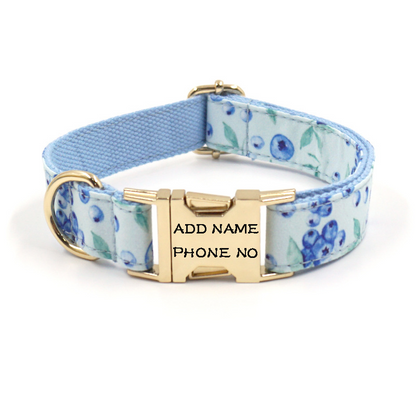 Personalised Dog Collar Blueberry