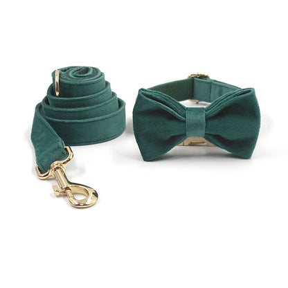 Velvet Dog Collar Teal