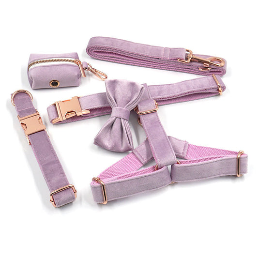 Lilac Velvet Dog Harness