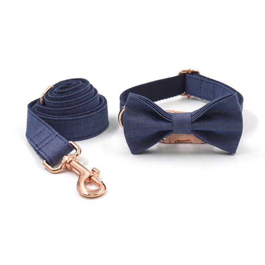 Midnight Blue Dog Collar Set