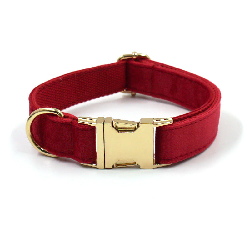 Red Wine Velvet Dog Collar