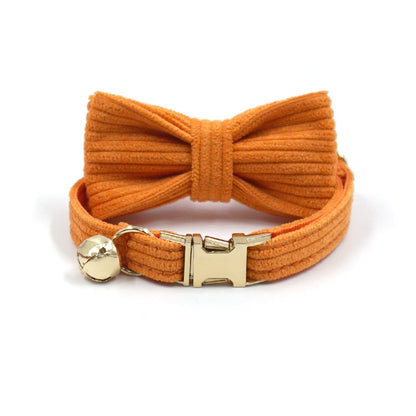 Orange Velvet Cat Collar