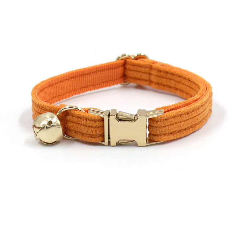 Orange Velvet Cat Collar