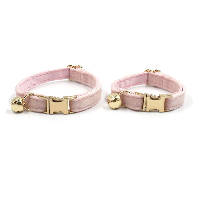 Light Pink Velvet Cat Collar