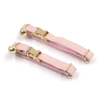 Light Pink Velvet Cat Collar