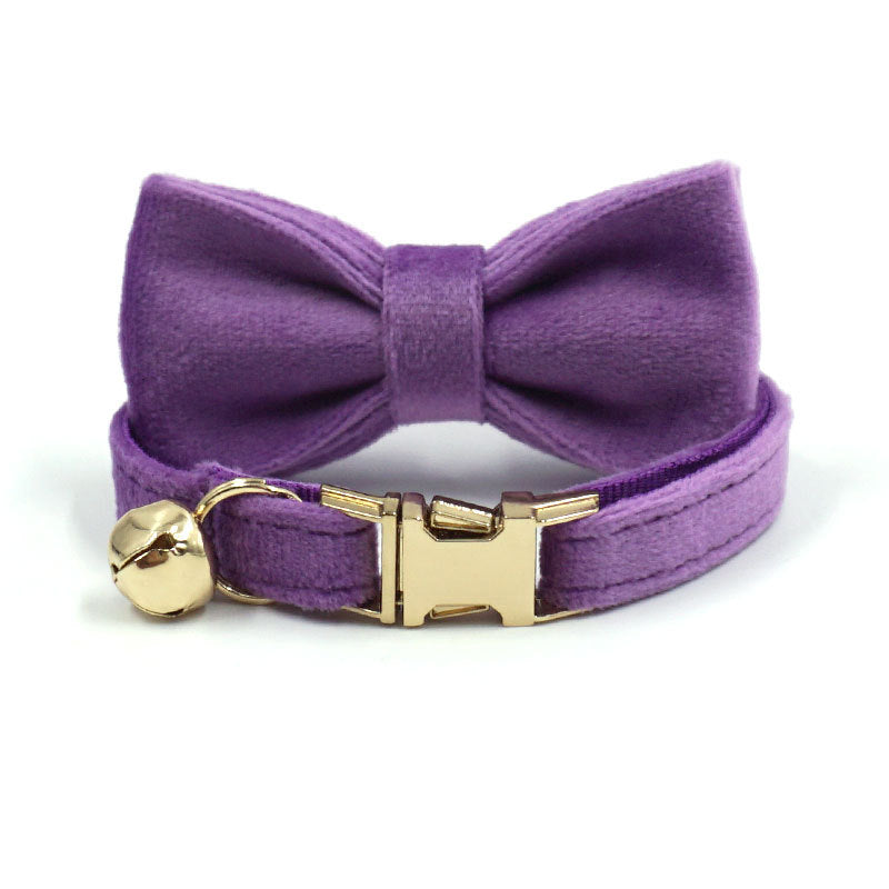 Purple Velvet Cat Collar