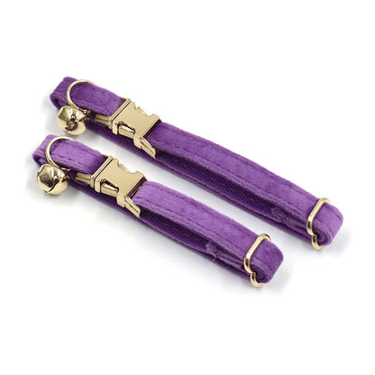 Purple Velvet Cat Collar