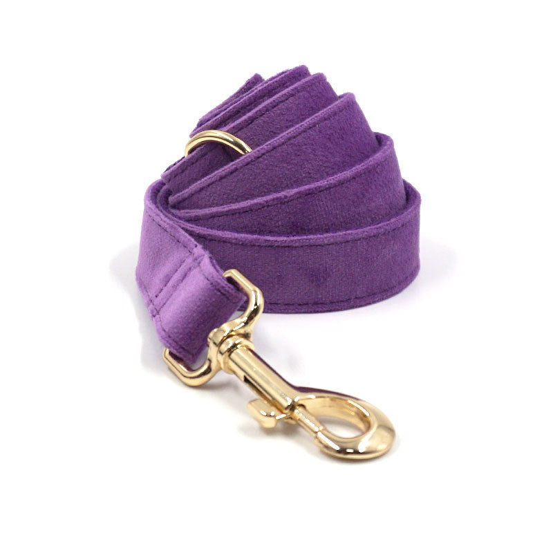 Velvet Dog Collar Purple