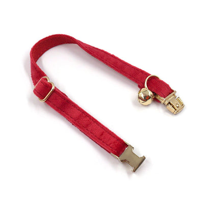 Red Velvet Cat Collar