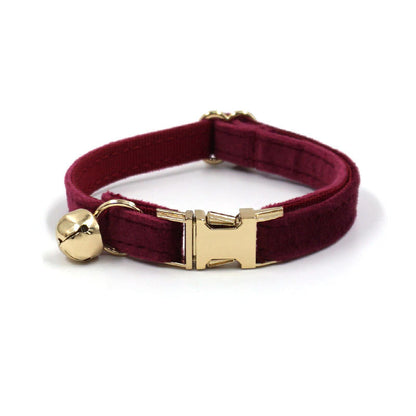 Wine Red Velvet Collar