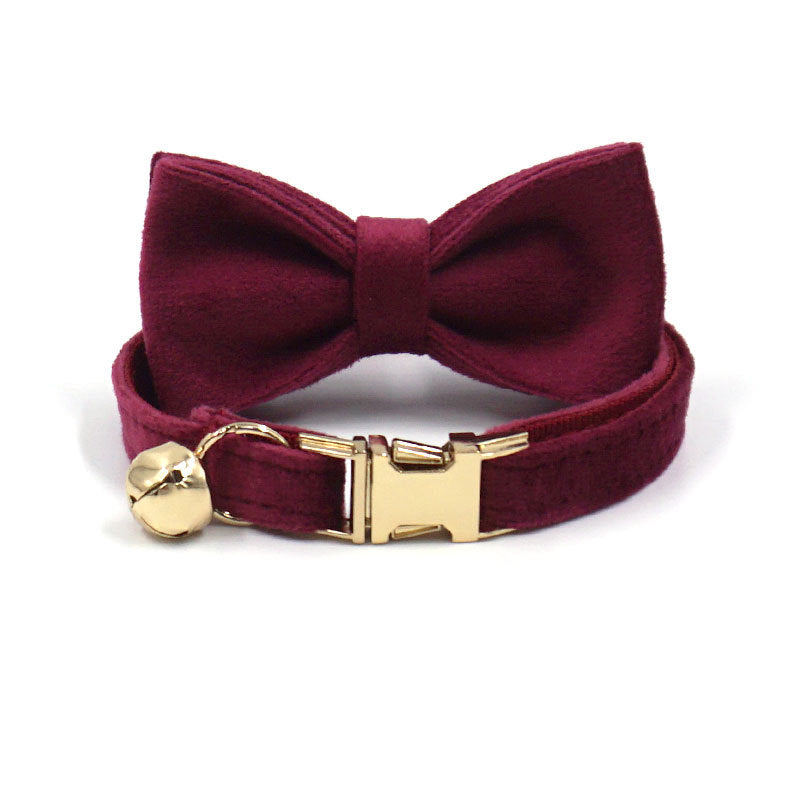 Wine Red Velvet Collar