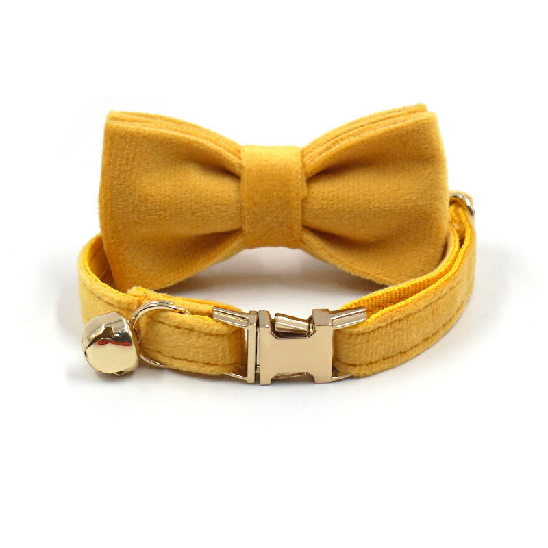 Yellow Velvet Cat Collar