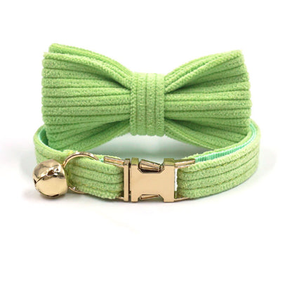 Lime Green Velvet Cat Collar