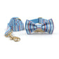 Blue Strips Dog Collar Set