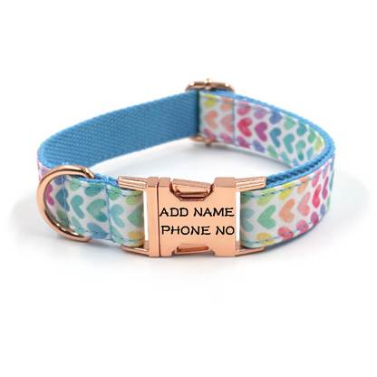 Personalised Dog Collar Rainbow