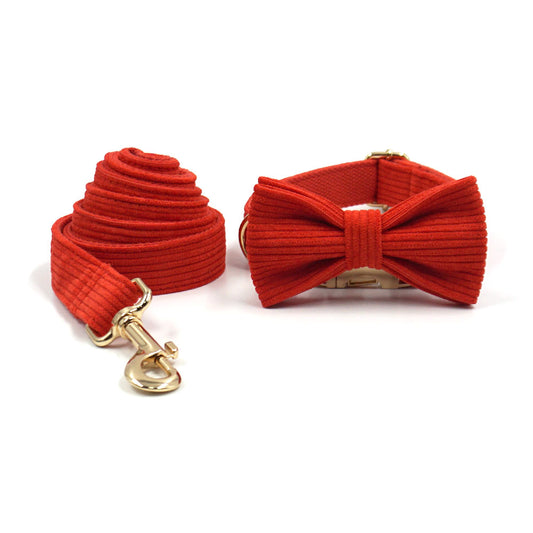 Royal Red Dog Collar Set