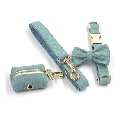 Green Mint Velvet Dog Collar