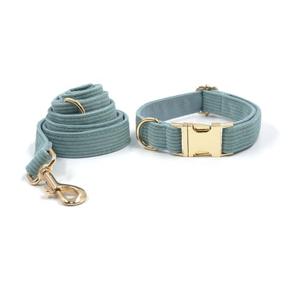 Green Mint Velvet Dog Collar