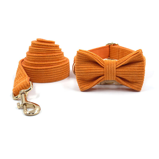 Orange Dog Collar Set