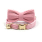 Cherry Pink Velvet Cat Collar