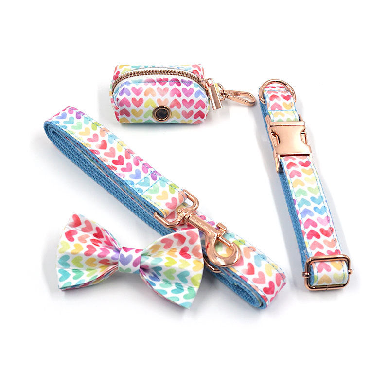 Personalised Dog Collar Rainbow