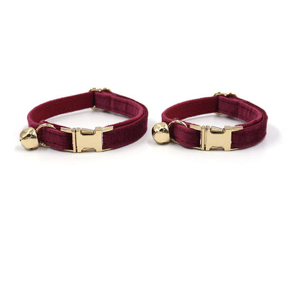 Wine Red Velvet Collar