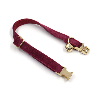 Wine Red Velvet Collar